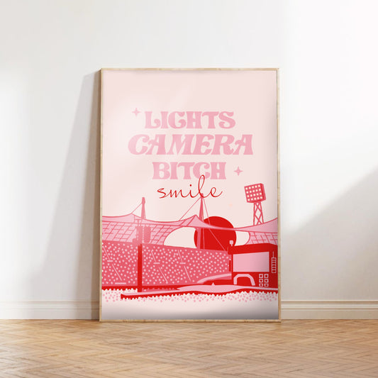 Lights Camera * Smile Digital Art Print