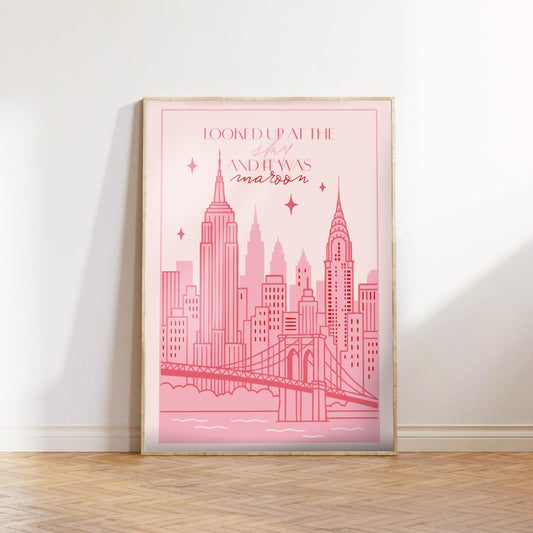 Maroon Digital Art Print