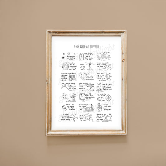 The Great Divide Tracklist Print