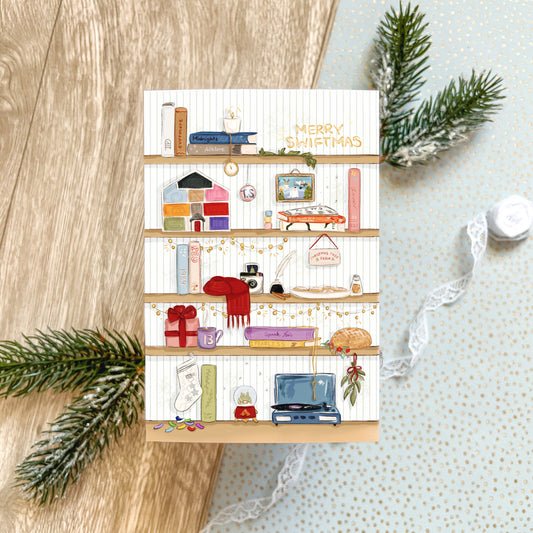 Swiftmas Bookshelf Card