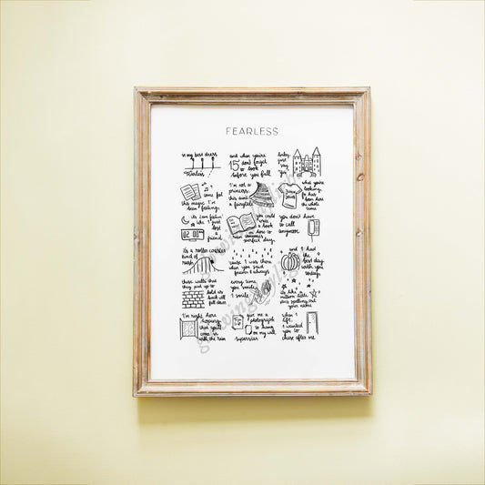 Fearless Tracklist Print