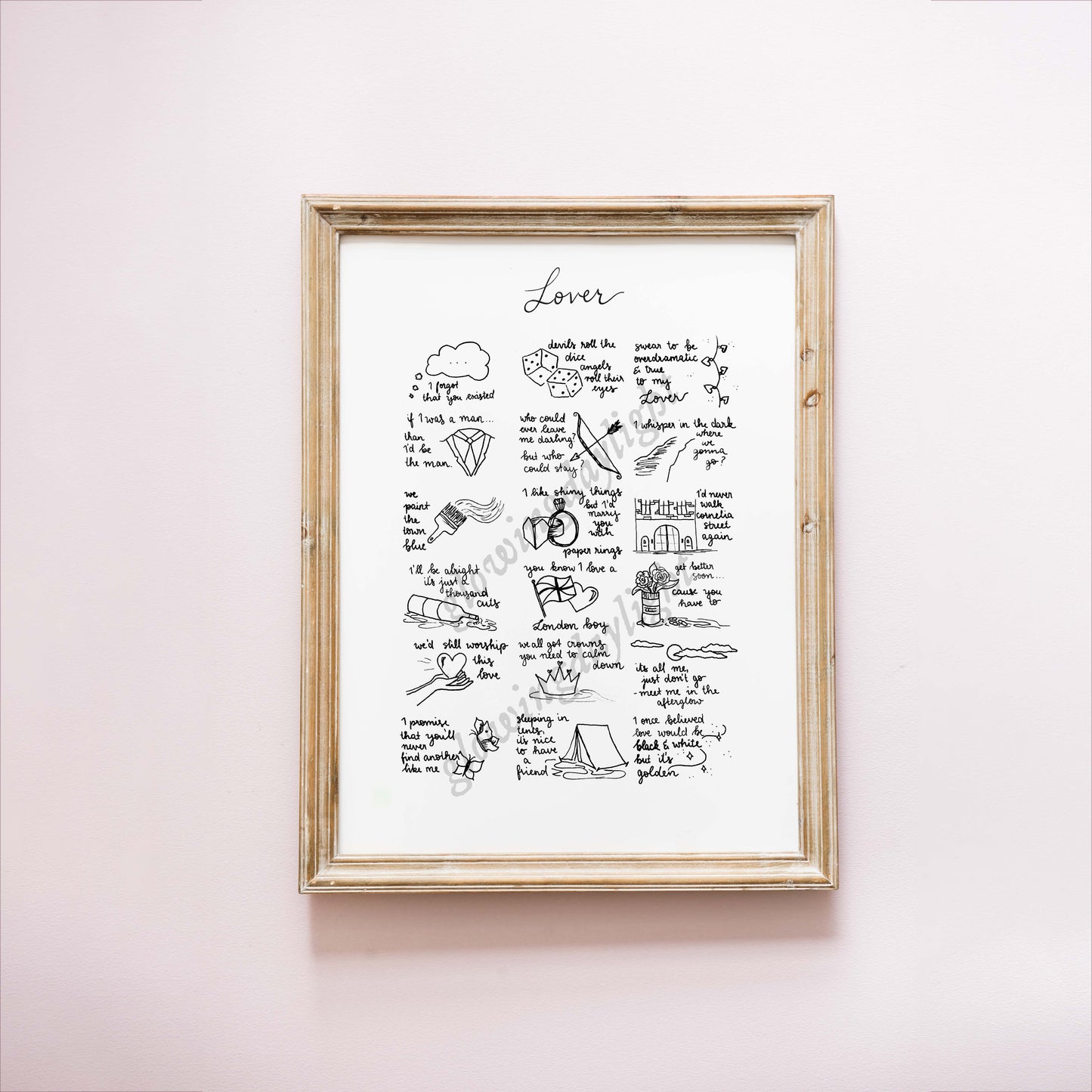 Lover Tracklist Print