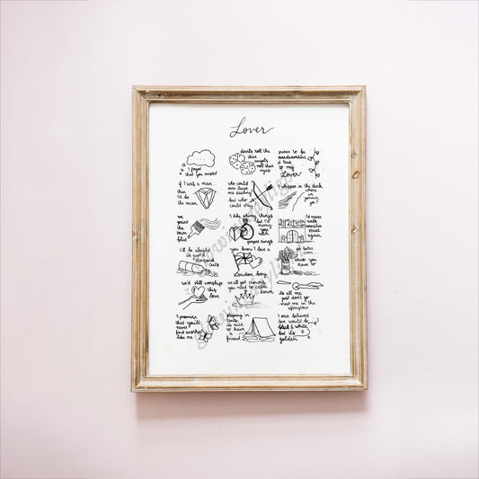 Lover Tracklist Print