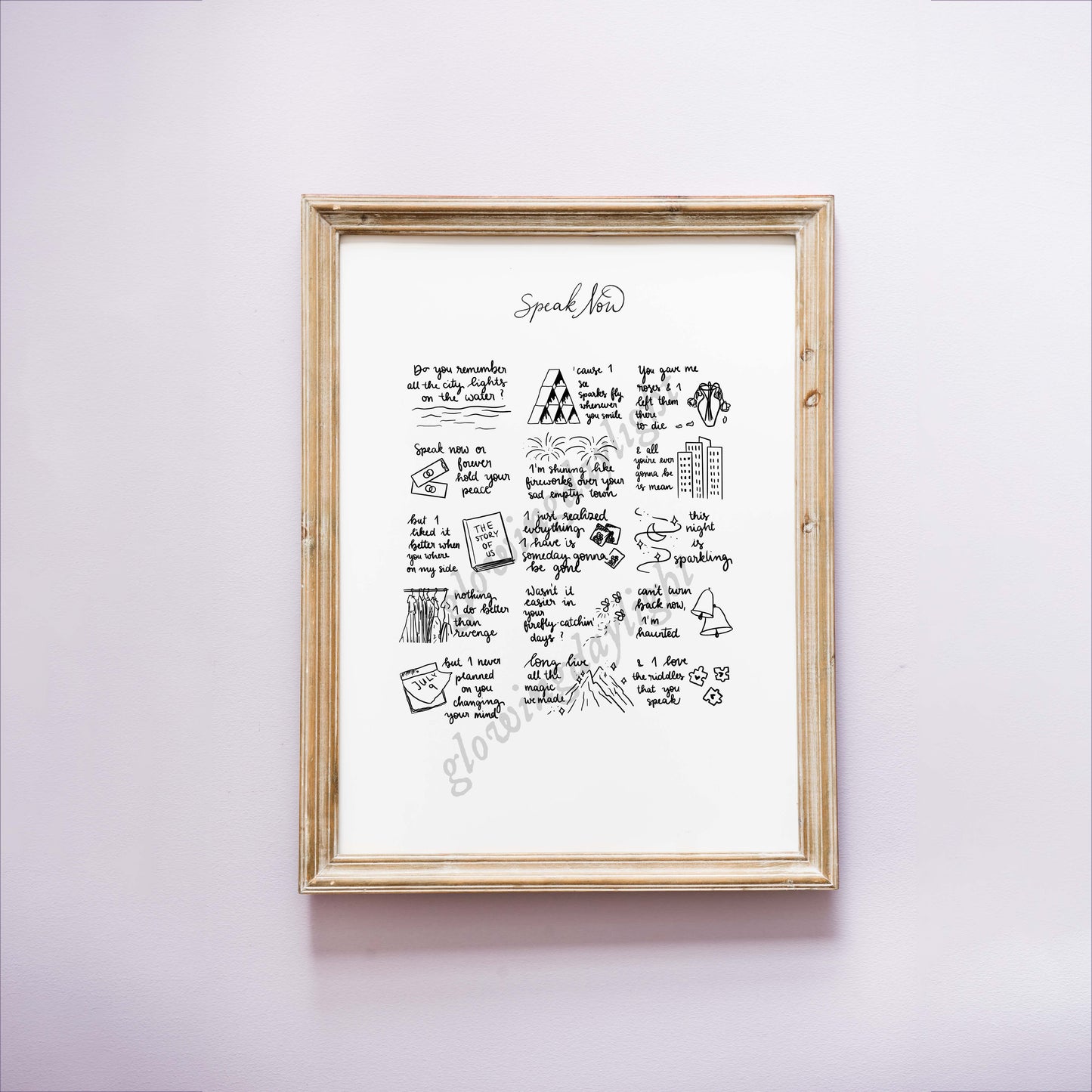 Speak Now Tracklist Print